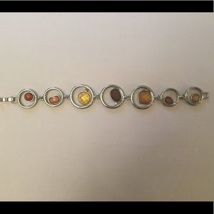 Lia Sophia silver tone, circle bracelet